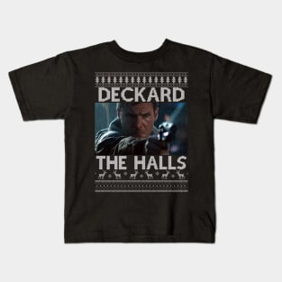 Deckard The Halls Blade Runner Christmas Knit Kids T-Shirt